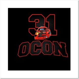 Esteban Ocon 31 Helmet Posters and Art